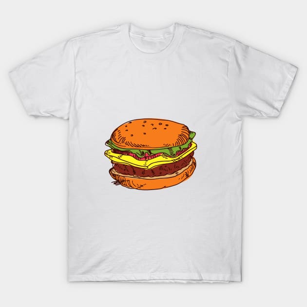 Cheese Burger Love Cute Funny Gift Sarcastic Happy Fun Food Foodie Snack Witty T-Shirt by EpsilonEridani